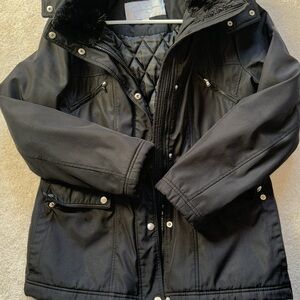 Black Jessica Simpson zip up winter coat size Large